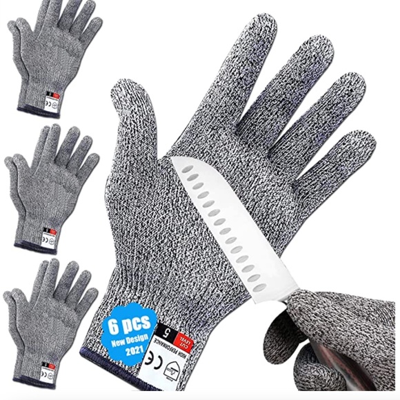 NEW Cut Resistant Gloves with Upgraded Safety (3 Pair Set) Size Medium - Picture 1 of 6